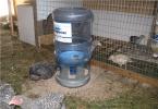 Learn how to make bunker feeders for chickens with your own hands